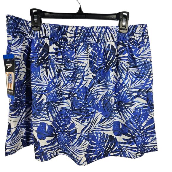 Speedo Women's Lightweight Swim Skort "Blue Palms" NWT Size Large - Picture 4 of 12